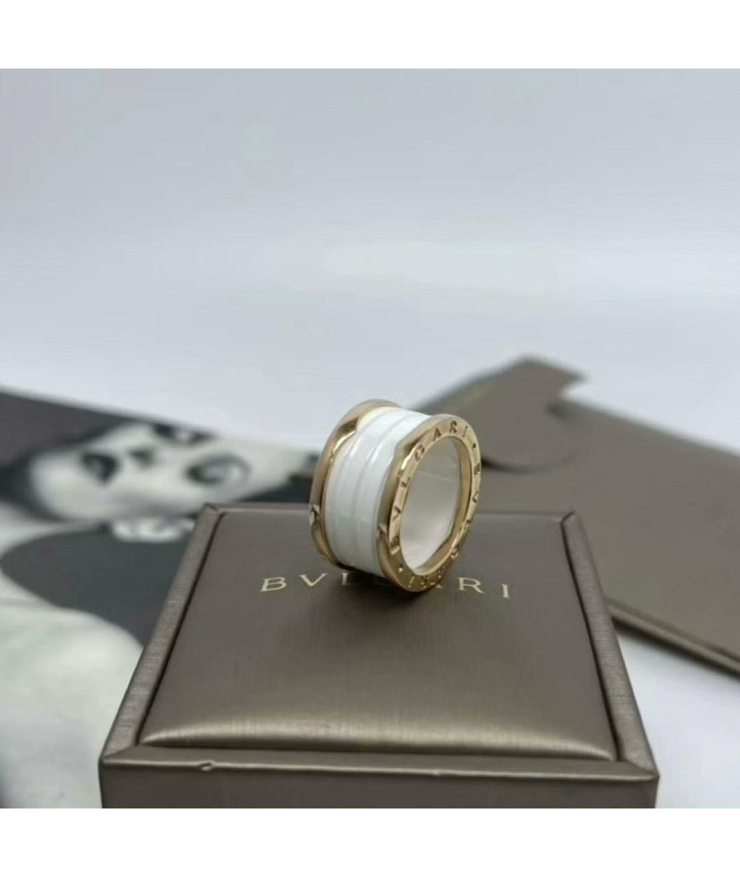 BVLGARI Белое кольцо из розового золота, фото 4