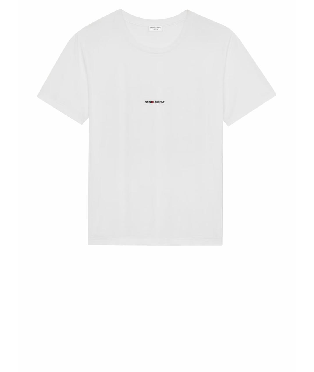 SAINT LAURENT Белая хлопковая футболка, фото 1