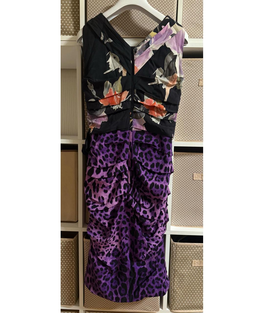 DOLCE&GABBANA Мульти шелковое коктейльное платье, фото 6