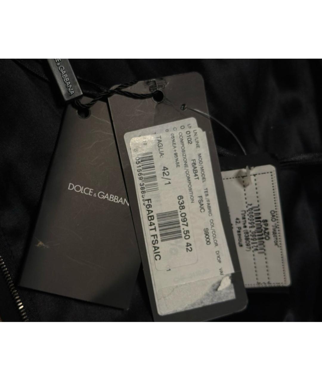 DOLCE&GABBANA Мульти шелковое коктейльное платье, фото 5