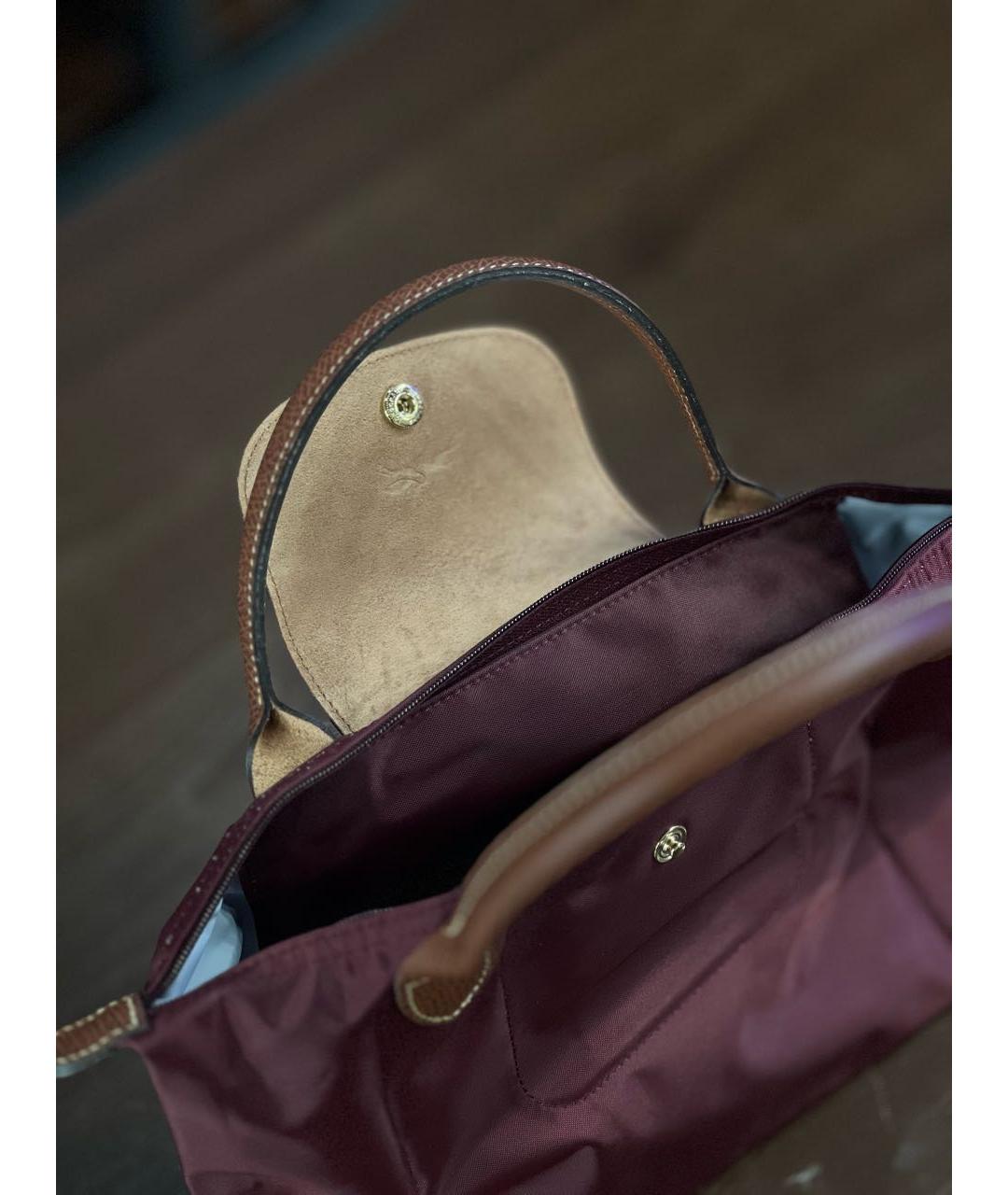 LONGCHAMP Бордовая сумка тоут, фото 4