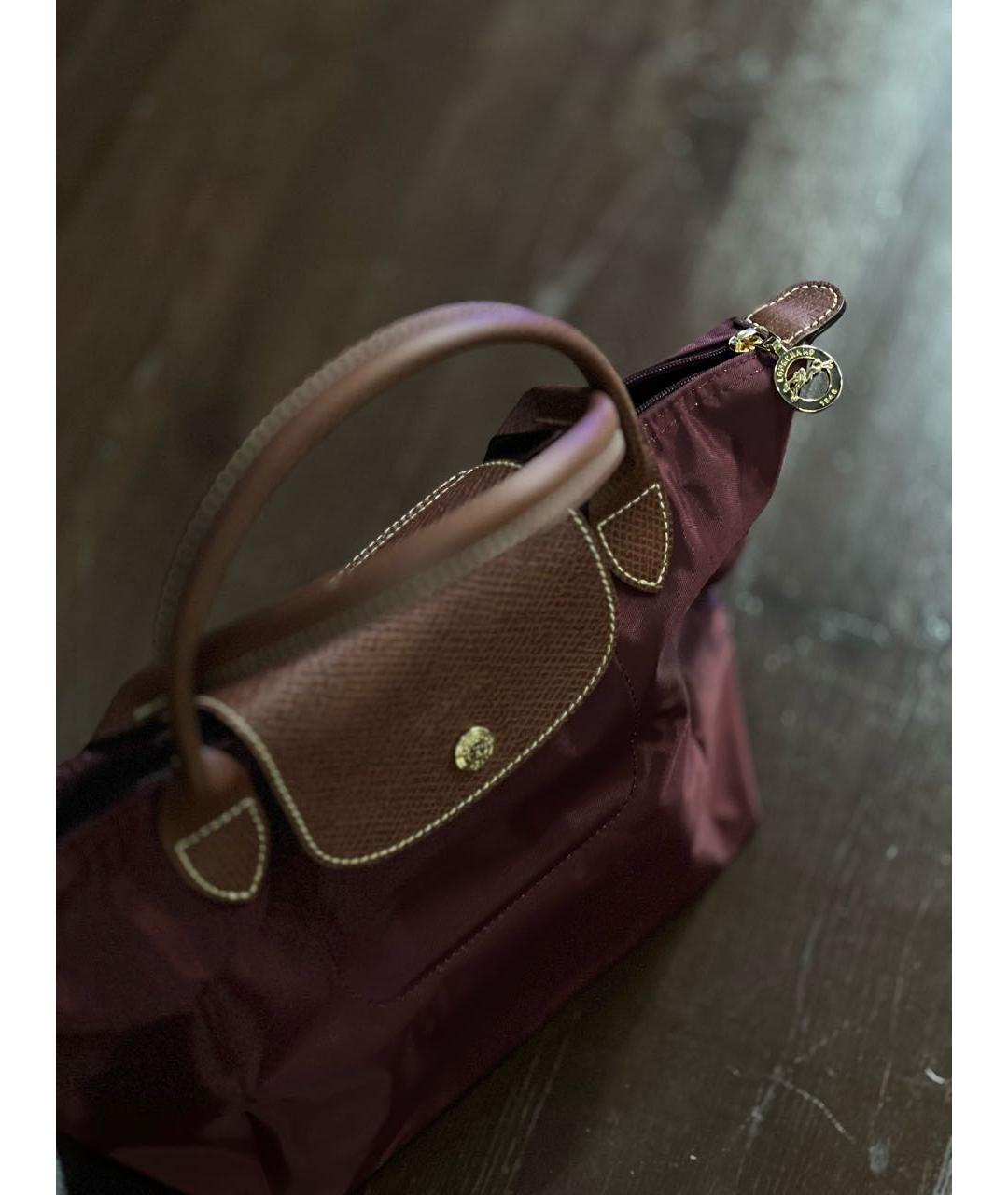 LONGCHAMP Бордовая сумка тоут, фото 3