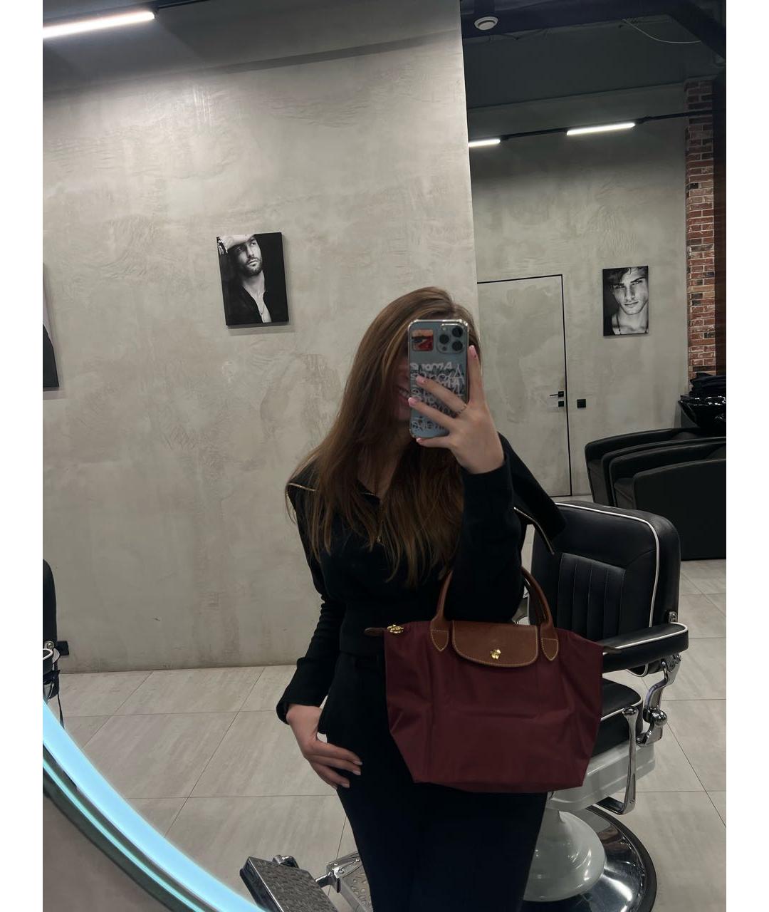 LONGCHAMP Бордовая сумка тоут, фото 5