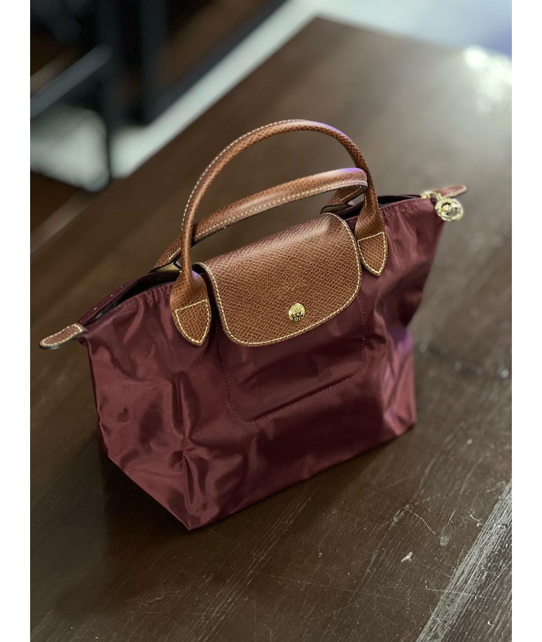 LONGCHAMP Бордовая сумка тоут, фото 6