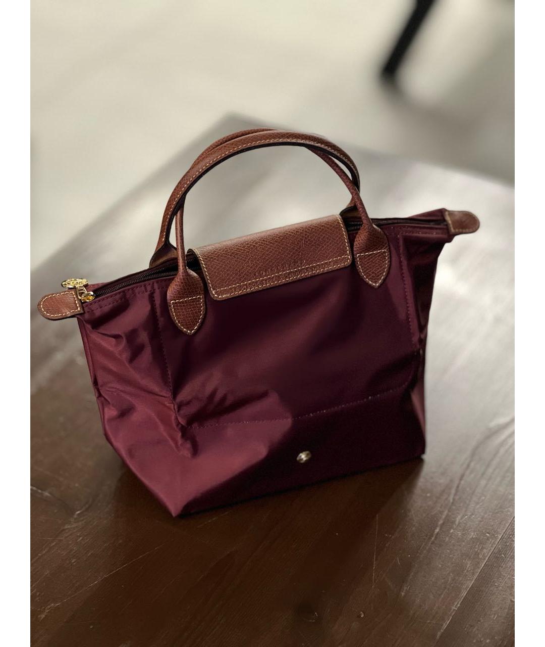 LONGCHAMP Бордовая сумка тоут, фото 2