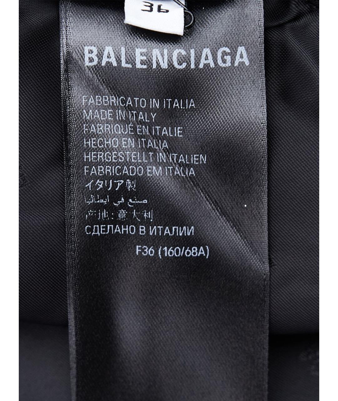 BALENCIAGA Черная хлопковая юбка макси, фото 6