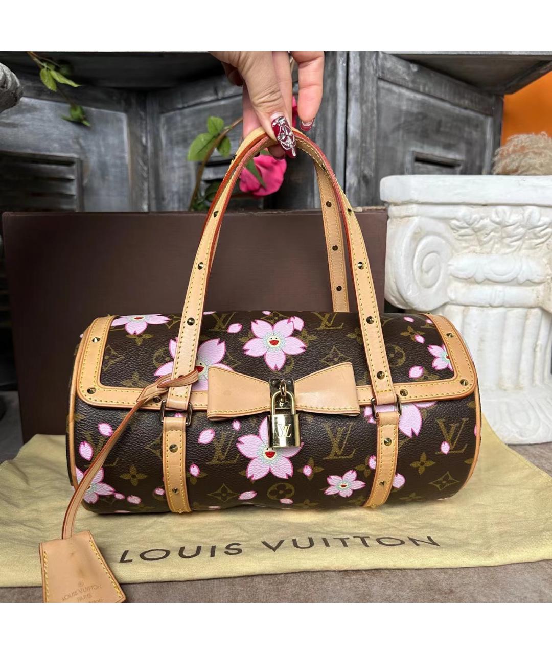 LOUIS VUITTON Коричневая кожаная сумка через плечо, фото 4