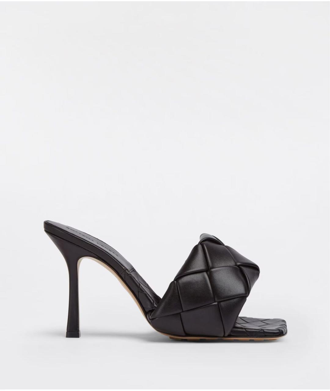 BOTTEGA VENETA Черные кожаные мюли, фото 8