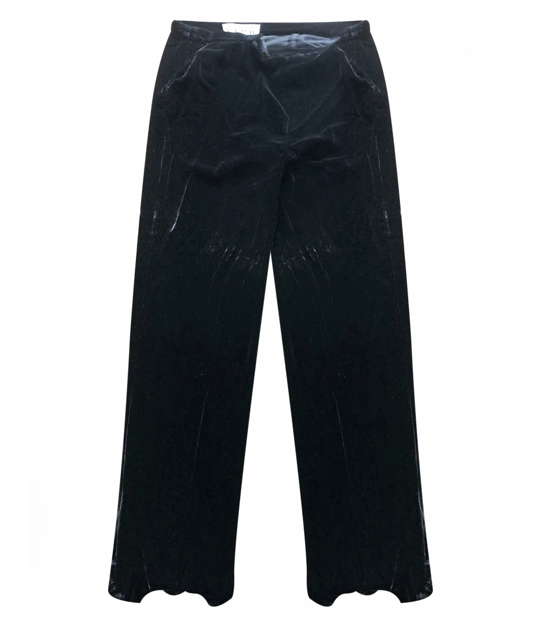 GIANFRANCO FERRE Черные вискозные прямые брюки, фото 1