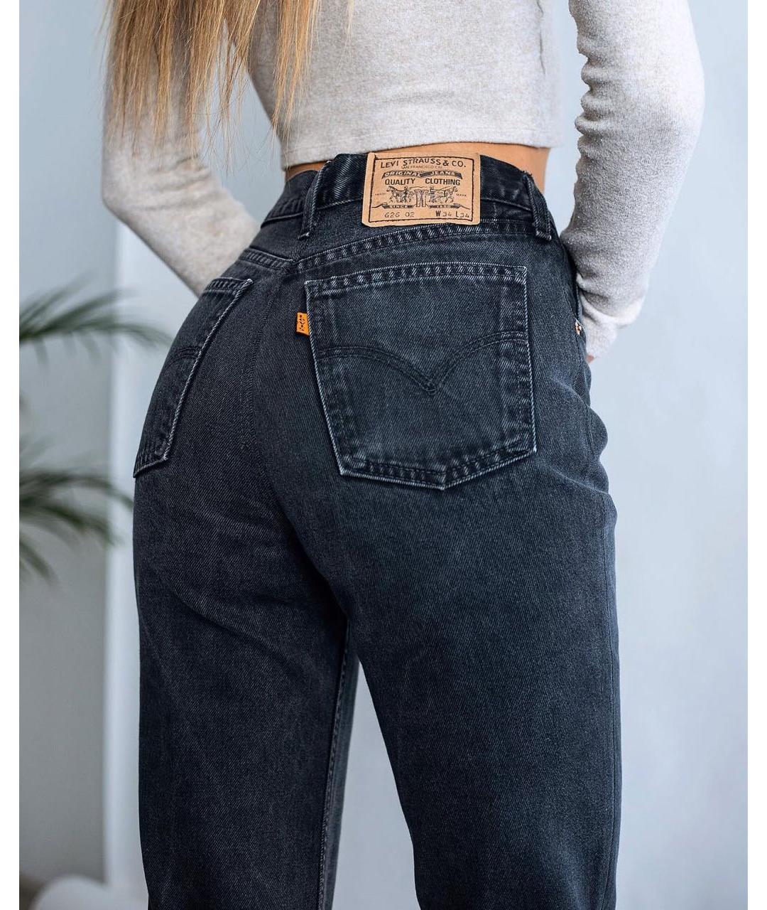 LEVI'S Черные хлопковые джинсы слим, фото 6