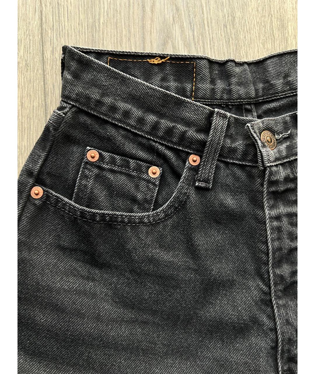 LEVI'S Черные хлопковые джинсы слим, фото 4