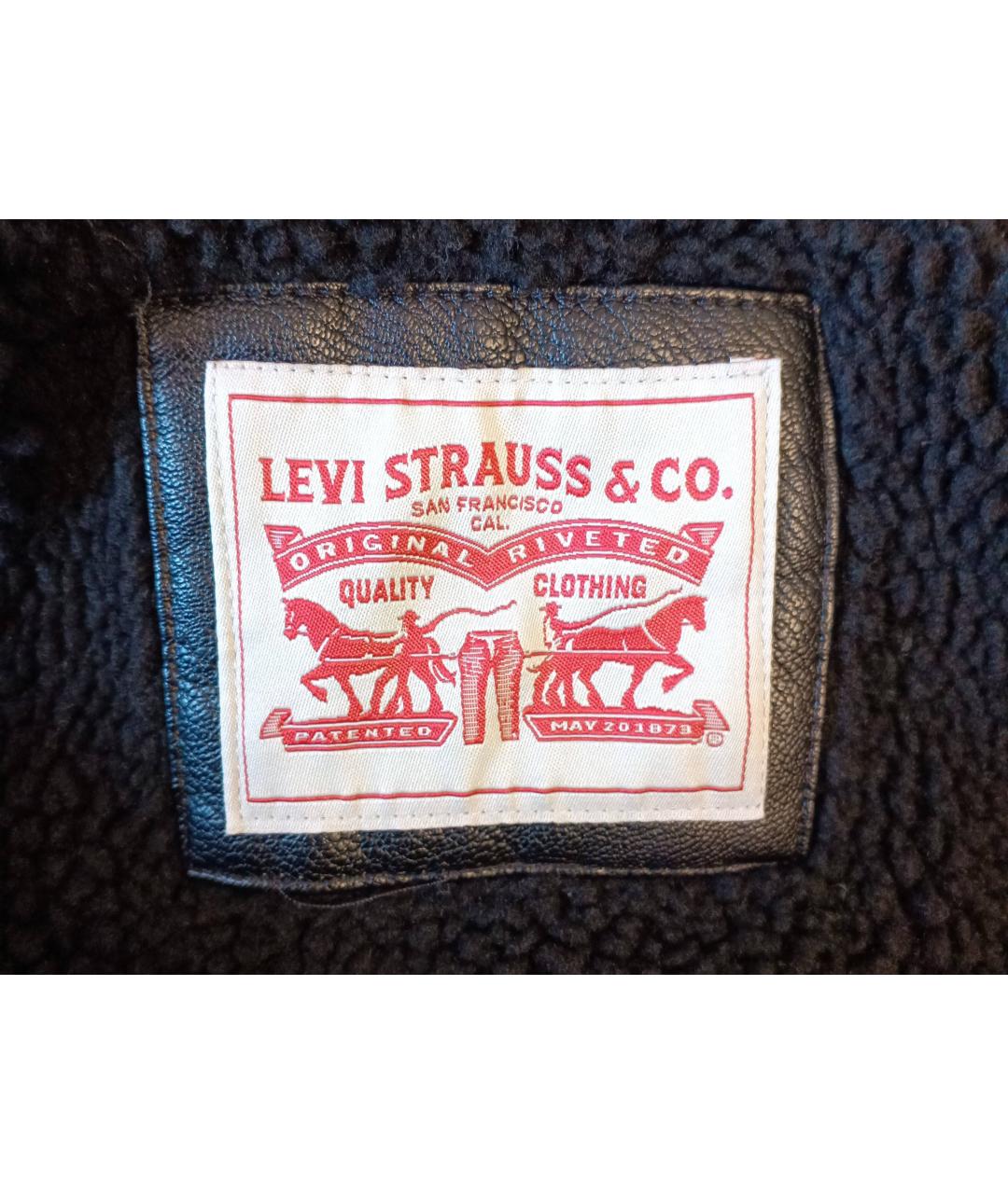 LEVI'S Черная полиуретановая куртка, фото 3