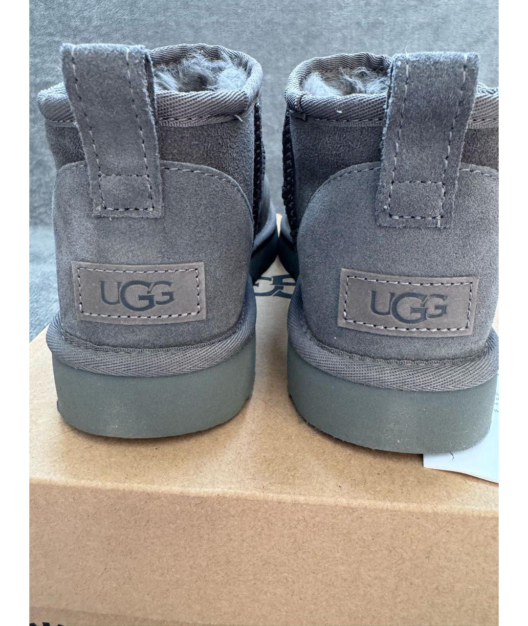 UGG AUSTRALIA Серые замшевые сапоги, фото 4