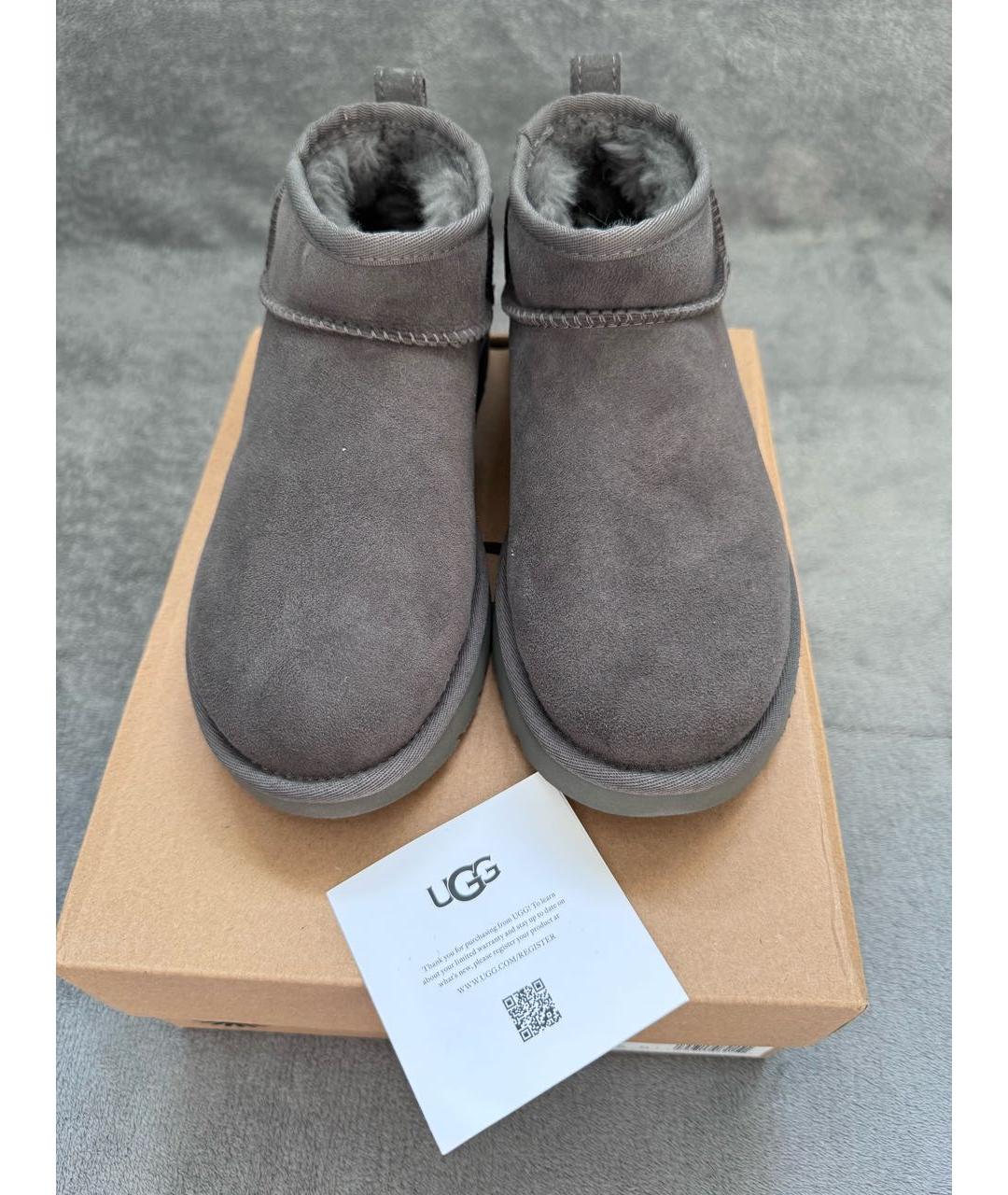 UGG AUSTRALIA Серые замшевые сапоги, фото 2