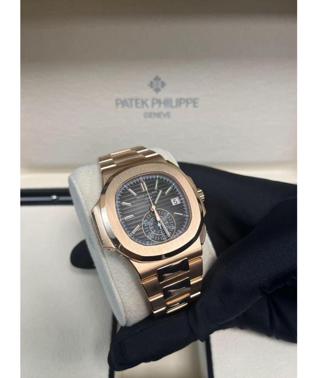 PATEK PHILIPPE Синие часы из розового золота, фото 7