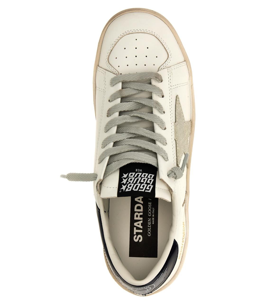 GOLDEN GOOSE DELUXE BRAND Белые кожаные низкие кроссовки / кеды, фото 4