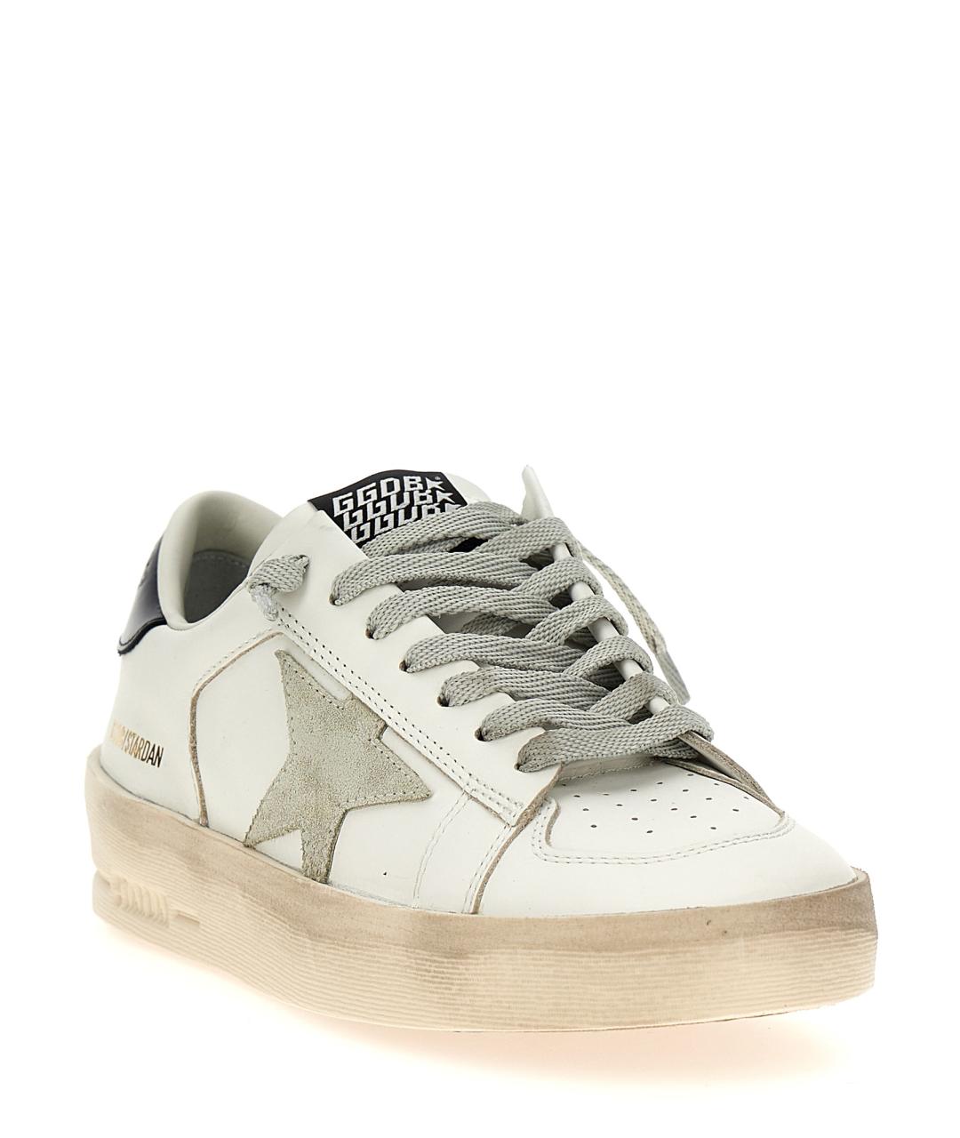 GOLDEN GOOSE DELUXE BRAND Белые кожаные низкие кроссовки / кеды, фото 2