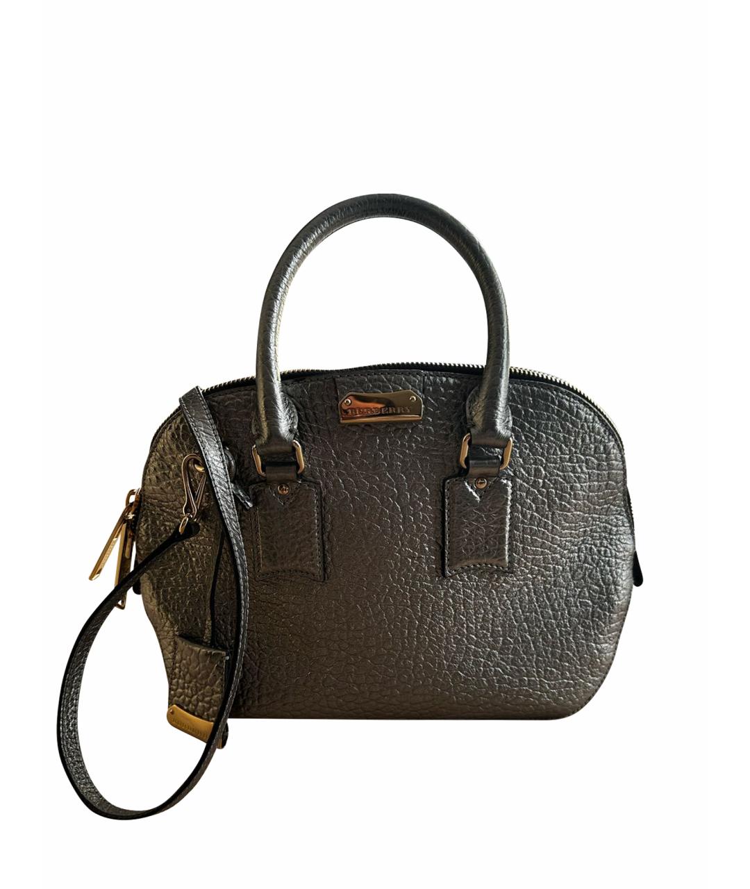 BURBERRY Бежевая кожаная сумка с короткими ручками, фото 1