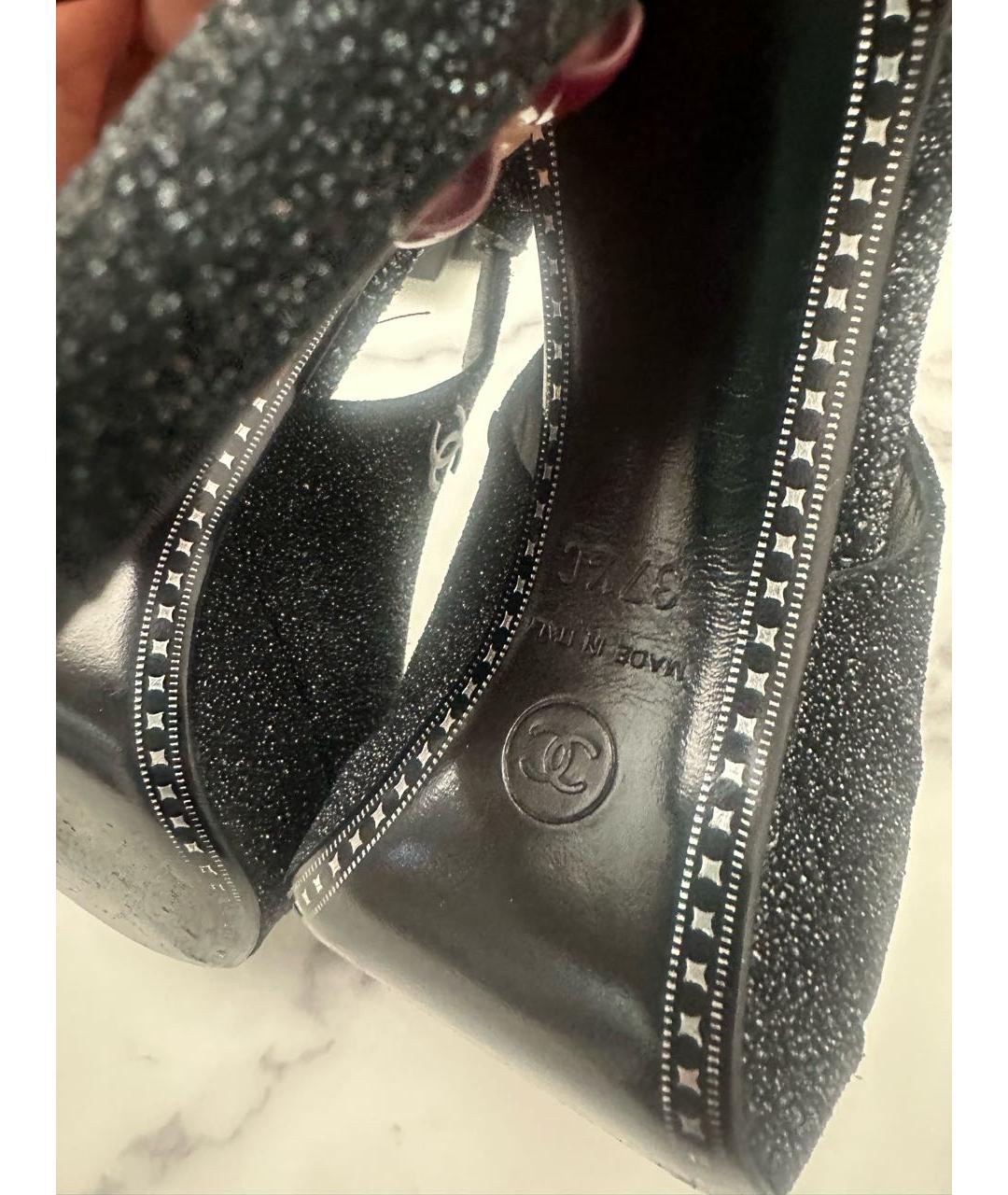 CHANEL Черные туфли, фото 4