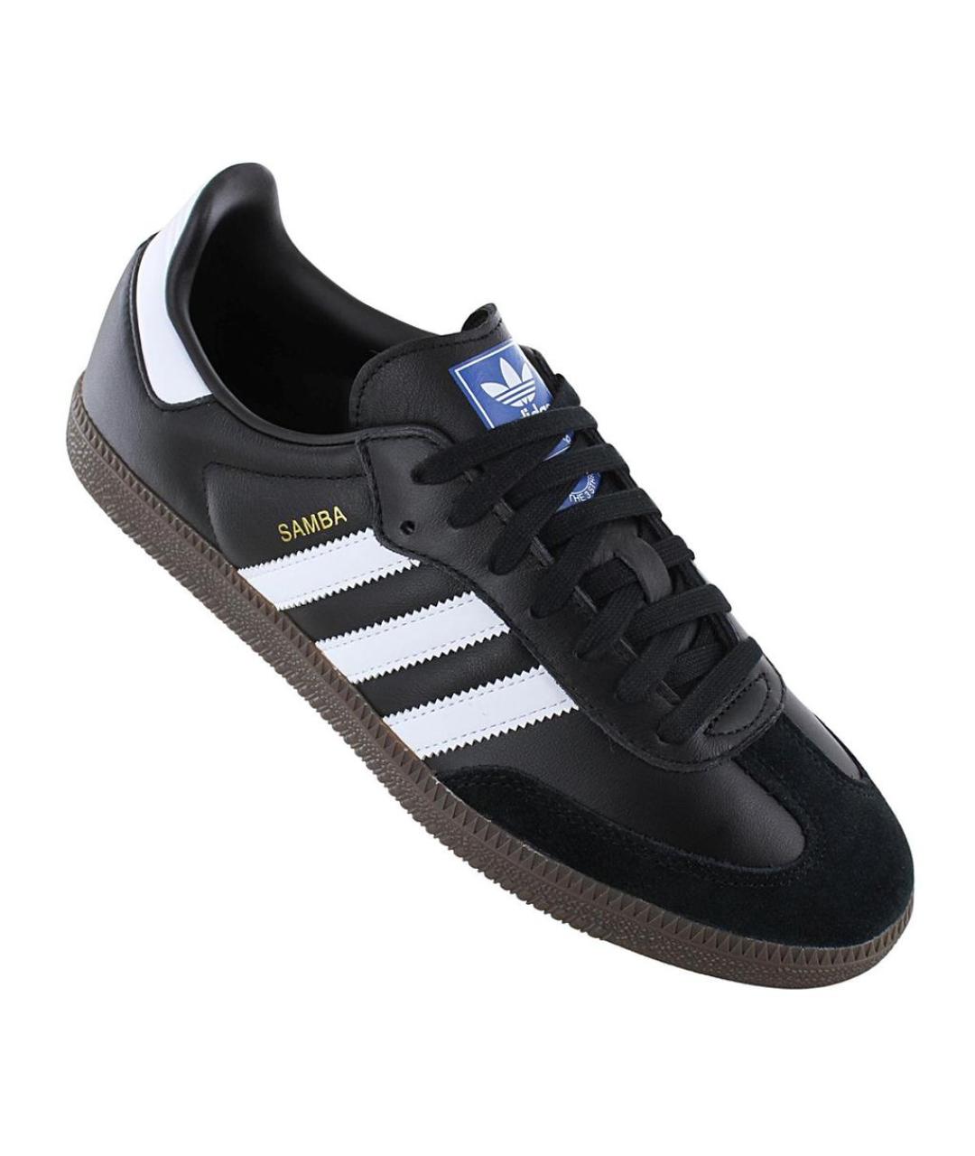 ADIDAS Черные кожаные кеды, фото 2