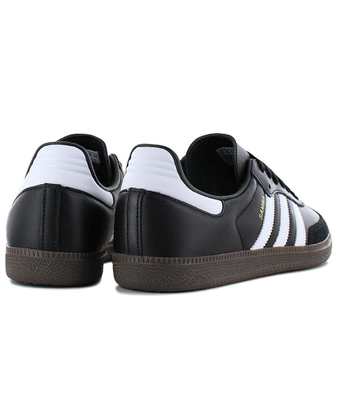 ADIDAS Черные кожаные кеды, фото 4