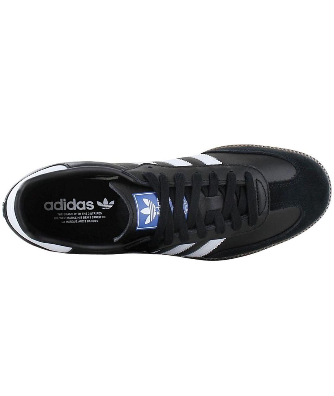 ADIDAS Черные кожаные кеды, фото 3