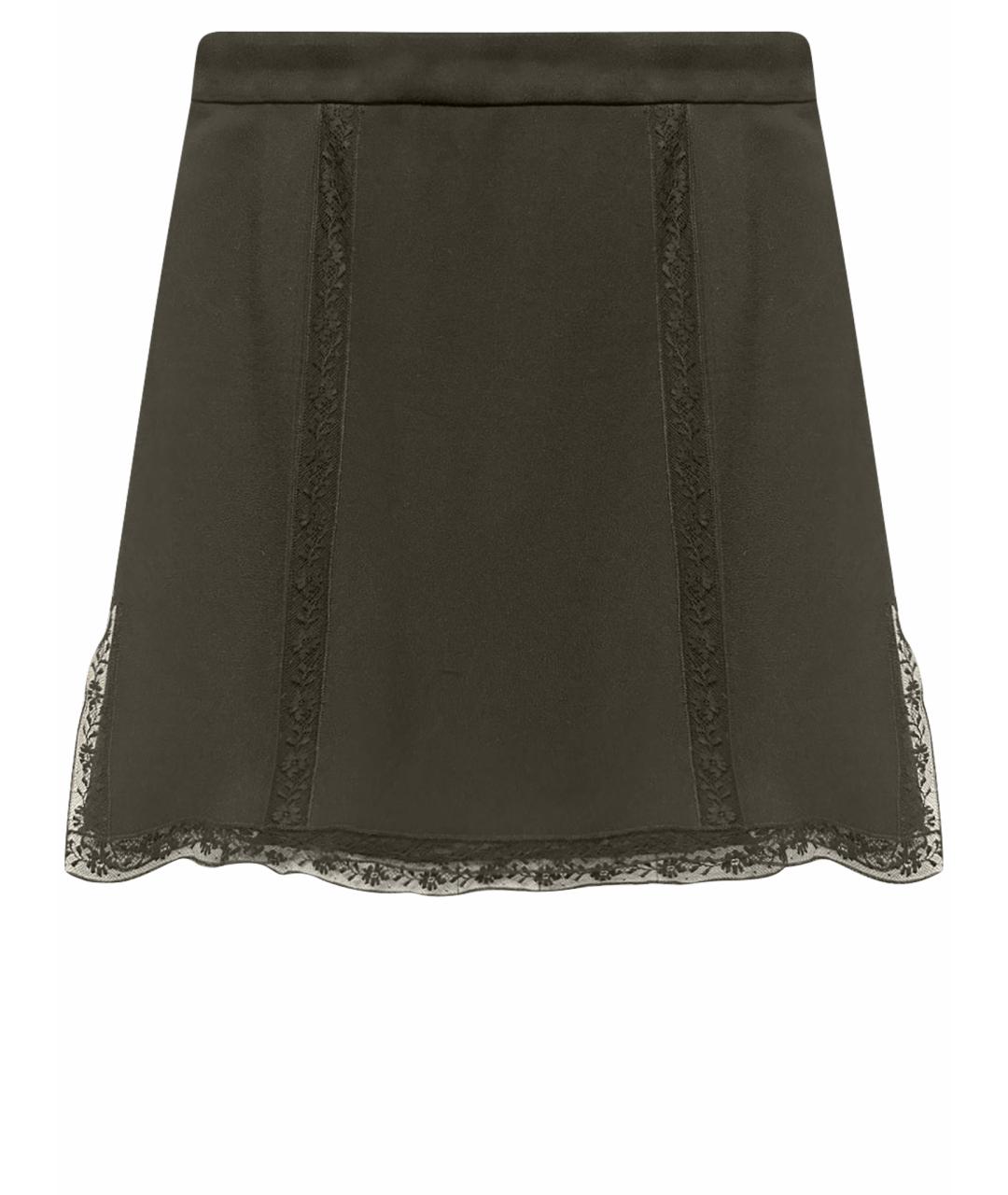 PRADA Черная ацетатная юбка мини, фото 1