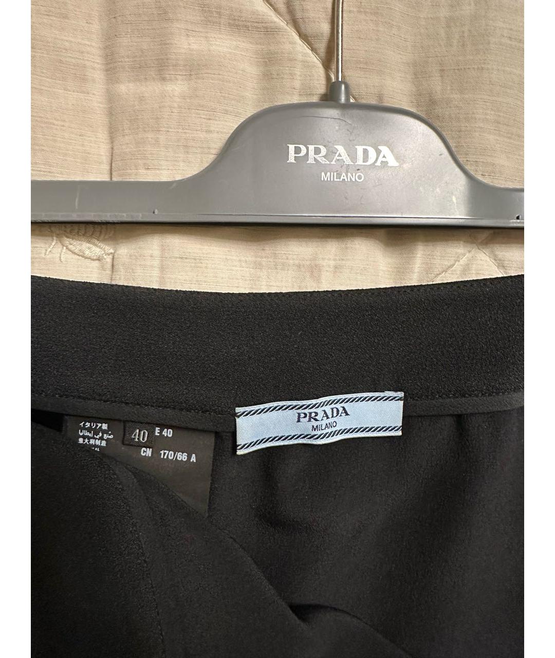 PRADA Черная ацетатная юбка мини, фото 4