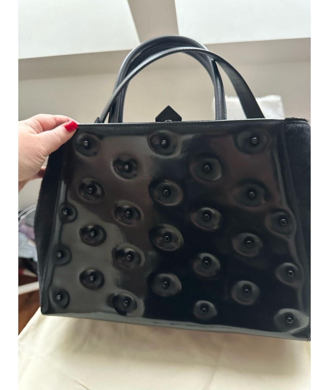 FENDI Черная сумка через плечо из лакированной кожи, фото 2