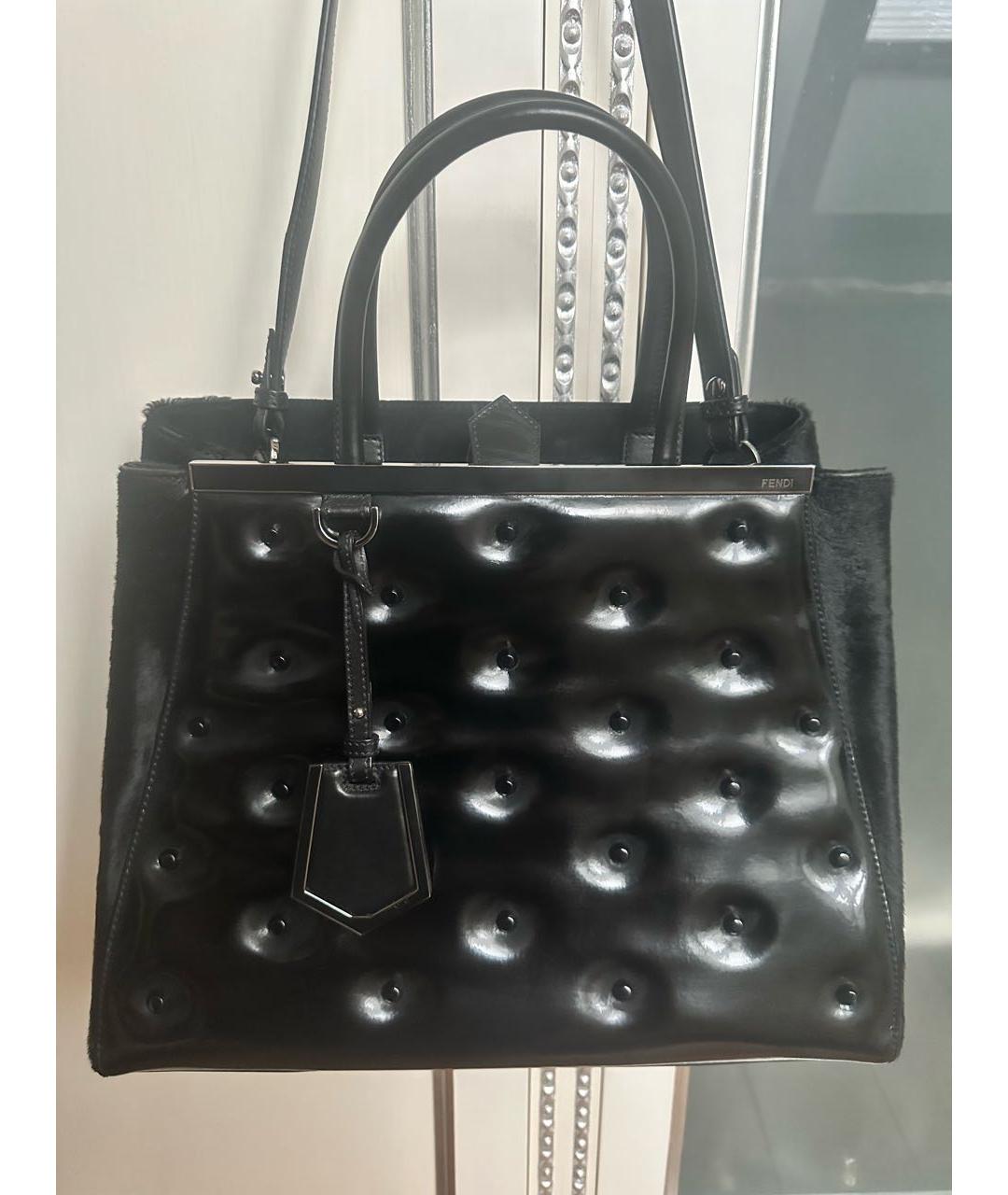 FENDI Черная сумка через плечо из лакированной кожи, фото 8