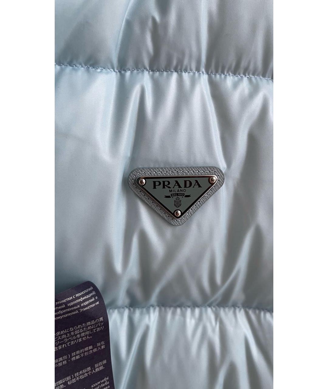 PRADA Голубая полиамидовая куртка, фото 4