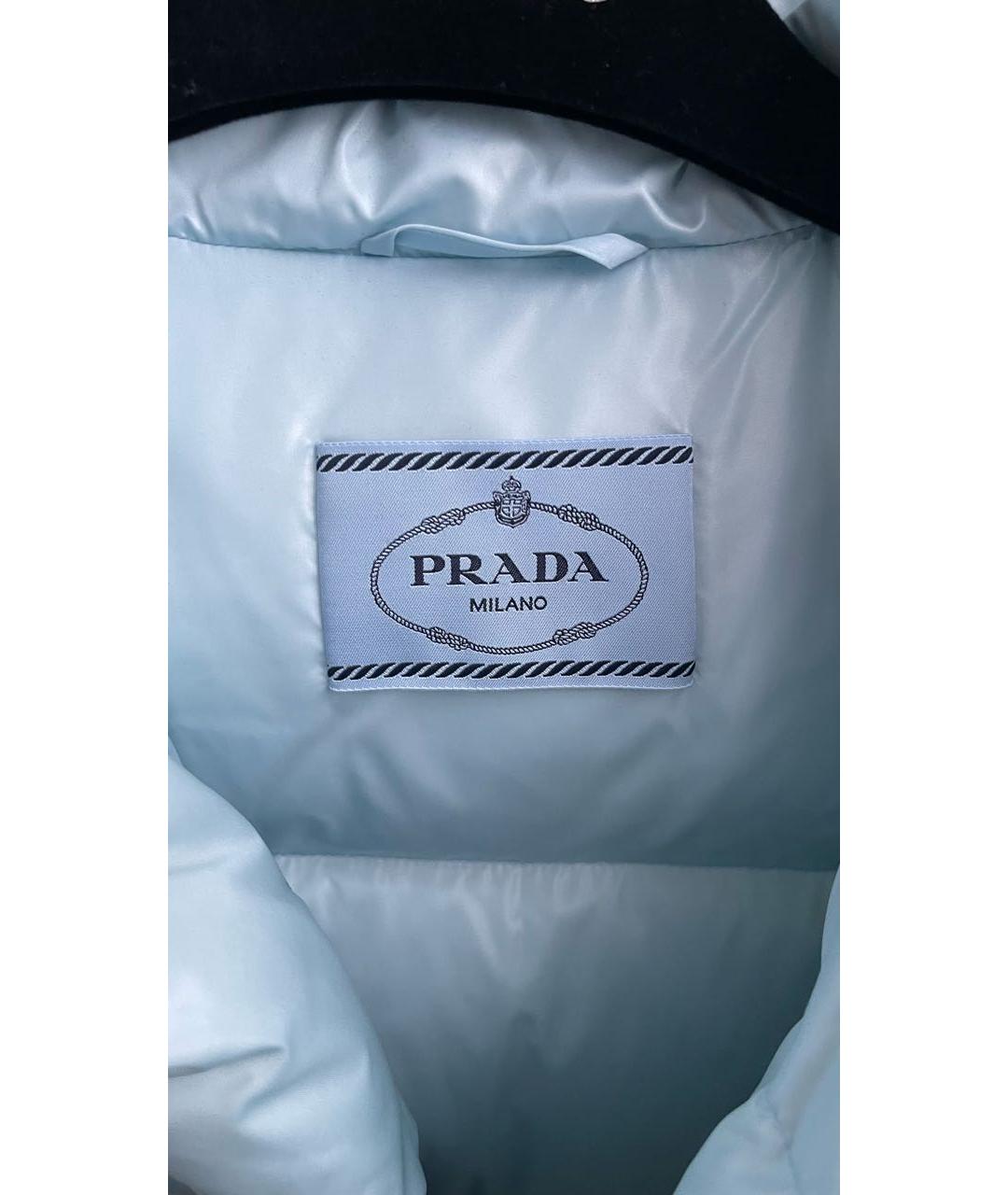 PRADA Голубая полиамидовая куртка, фото 3