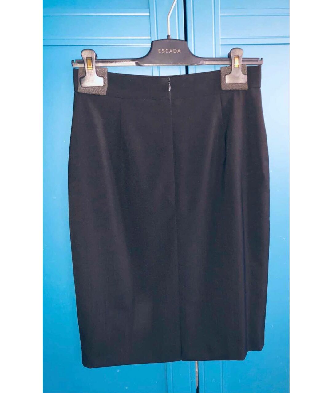ESCADA Черная полиэстеровая юбка миди, фото 2