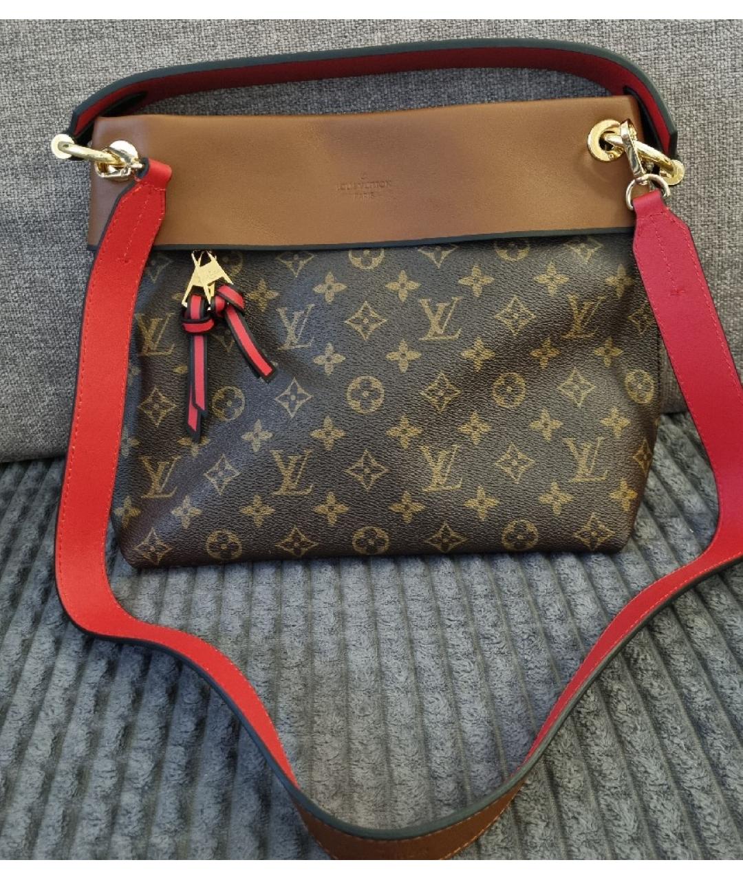 LOUIS VUITTON Коричневая кожаная сумка через плечо, фото 2