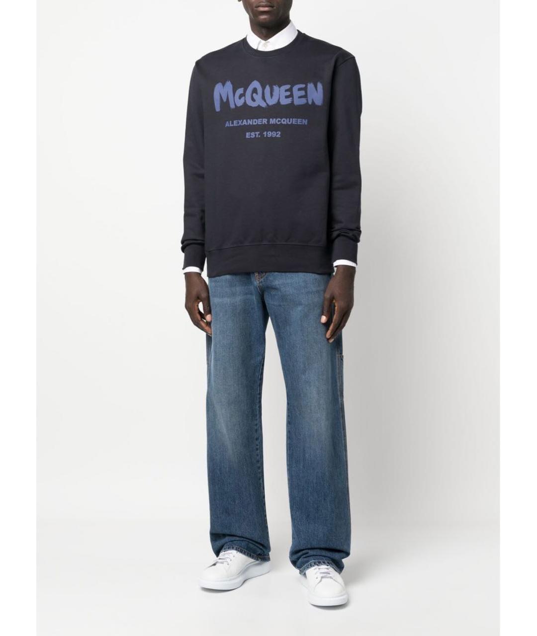 ALEXANDER MCQUEEN Темно-синий хлопковый спортивный костюм, фото 3