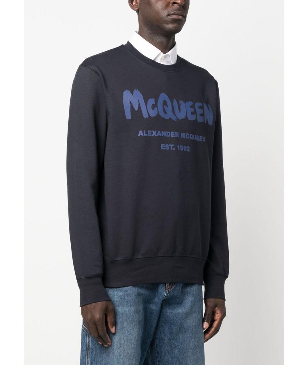 ALEXANDER MCQUEEN Темно-синий хлопковый спортивный костюм, фото 4