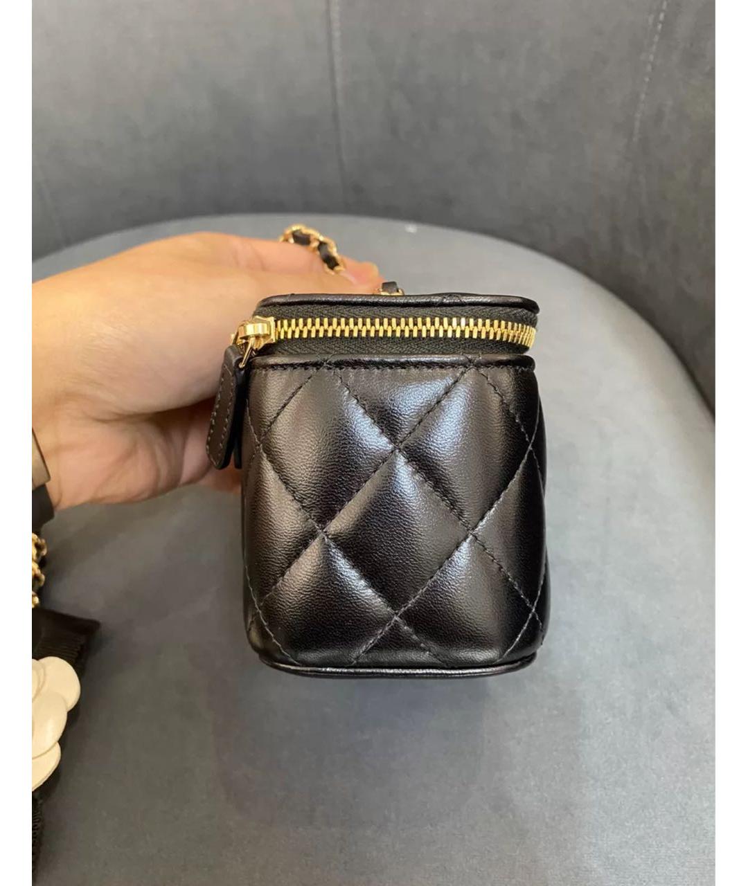 CHANEL Черная кожаная сумка через плечо, фото 4