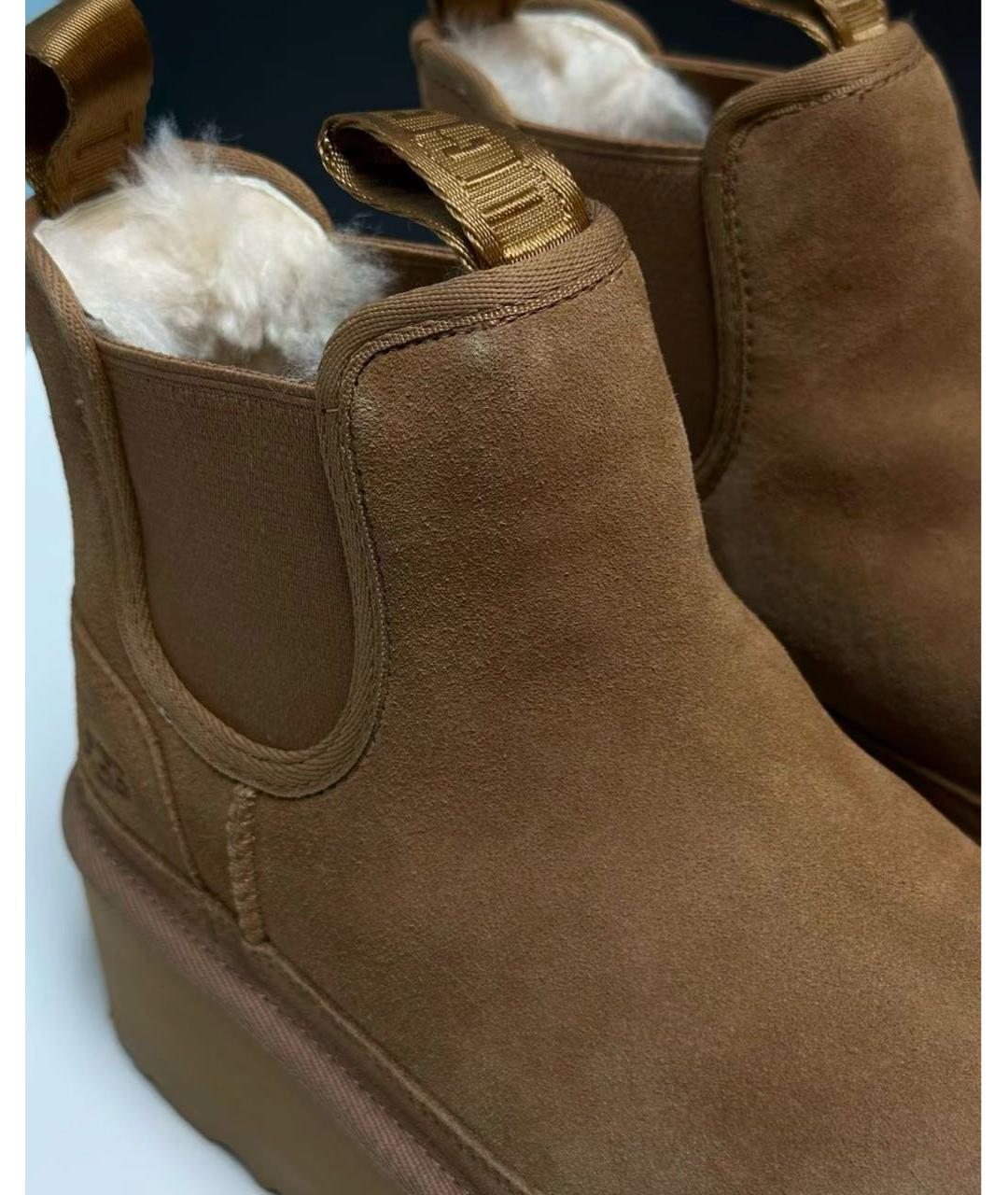 UGG AUSTRALIA Коричневые замшевые ботинки, фото 5