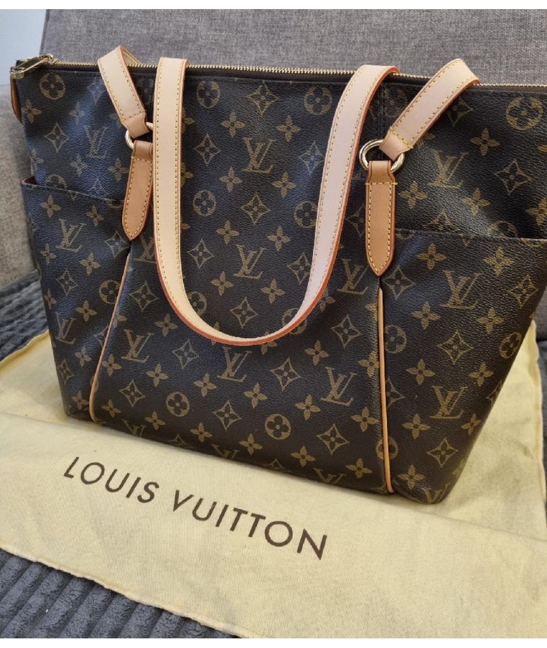 LOUIS VUITTON Коричневая сумка тоут, фото 10