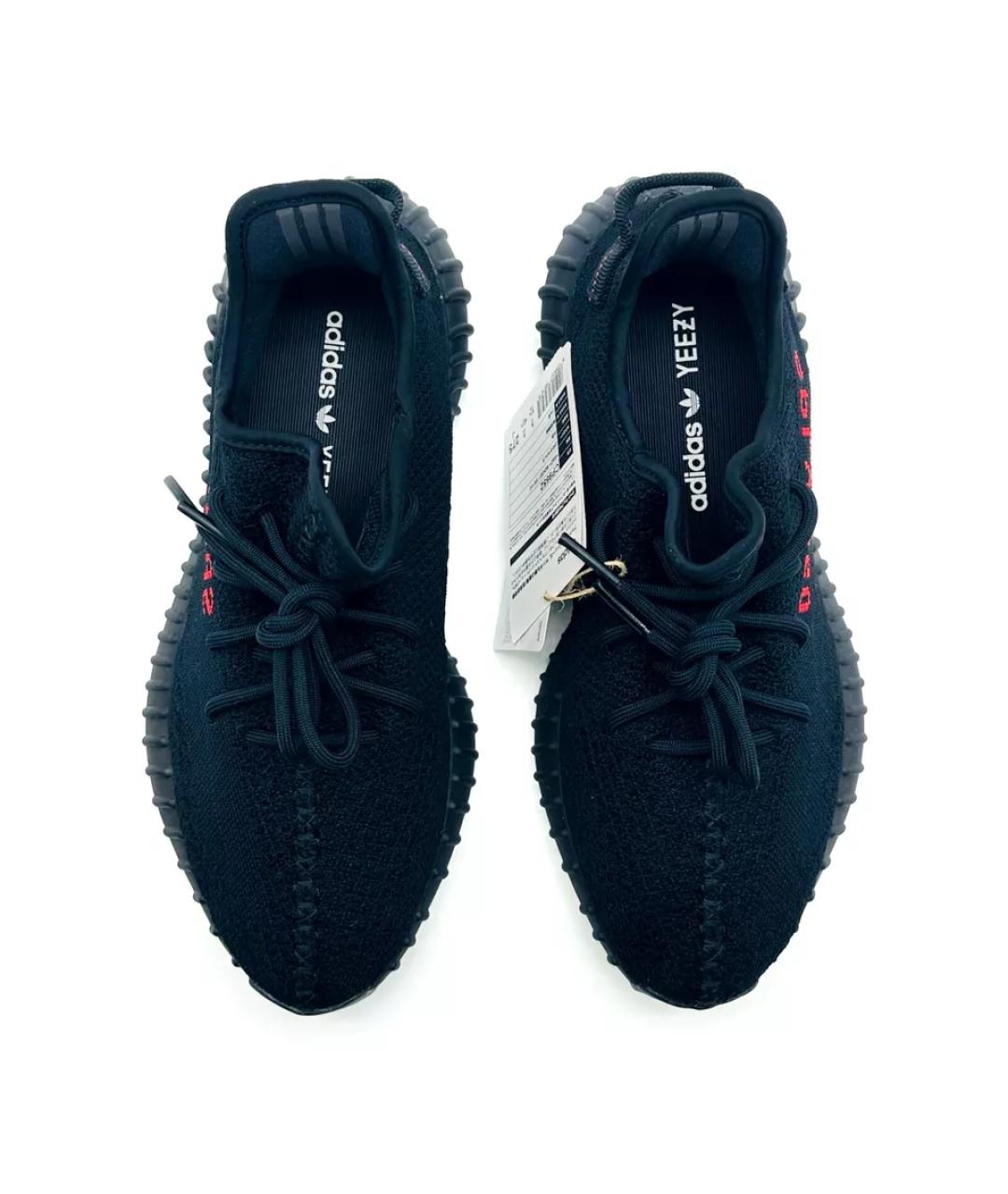 ADIDAS YEEZY Черные текстильные низкие кроссовки / кеды, фото 3