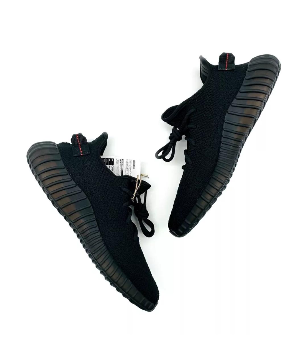 ADIDAS YEEZY Черные текстильные низкие кроссовки / кеды, фото 2