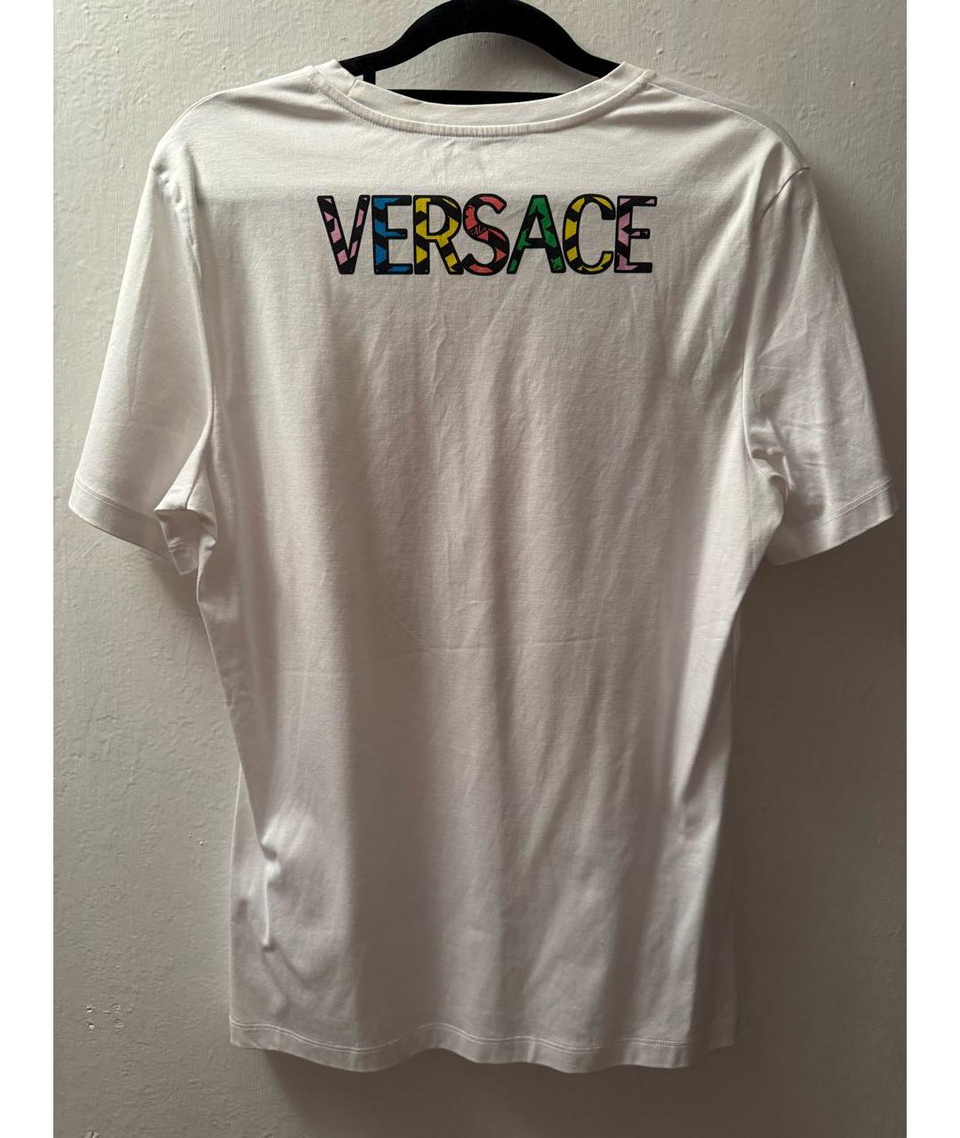 VERSACE Белая хлопковая футболка, фото 3
