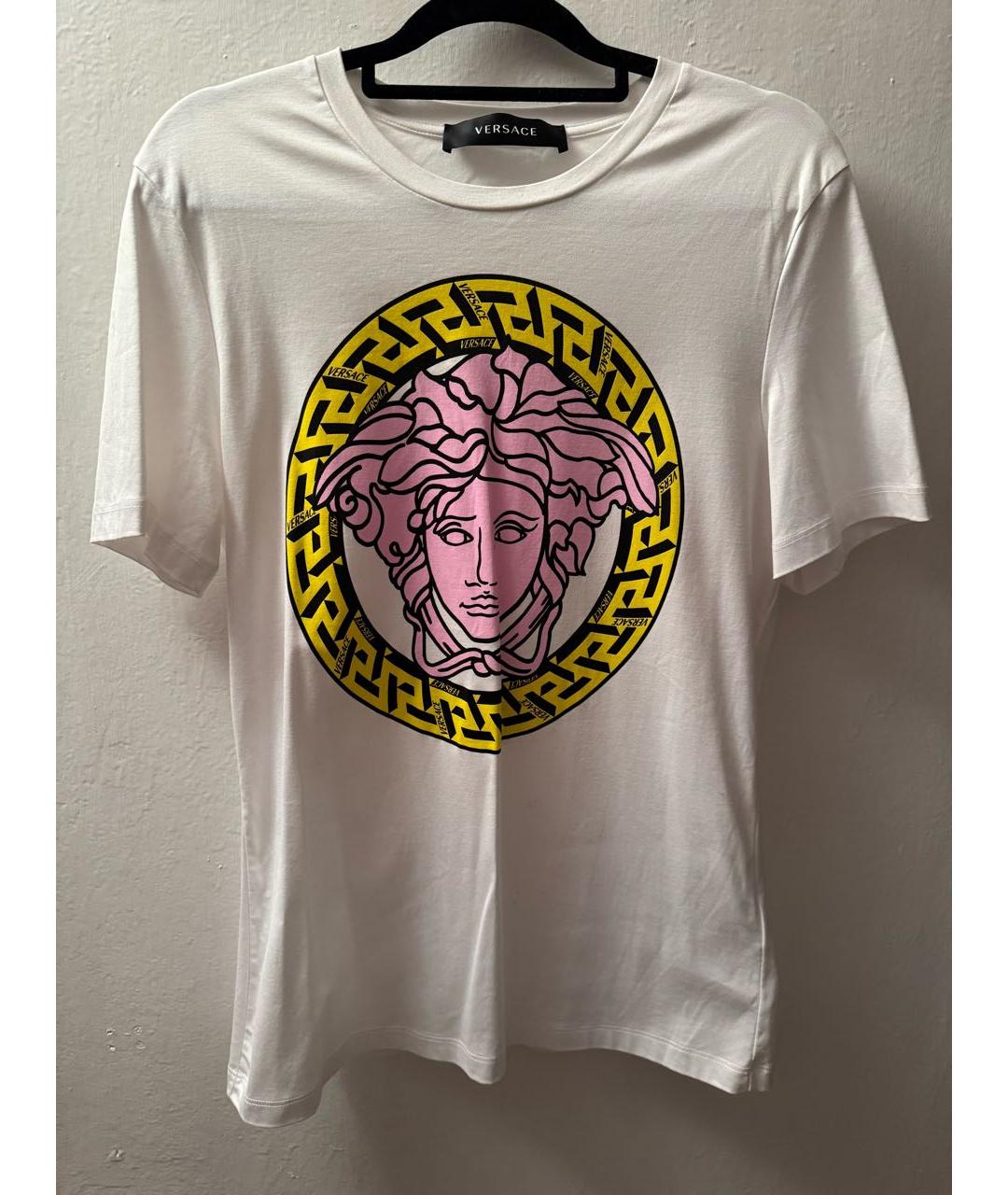 VERSACE Белая хлопковая футболка, фото 2