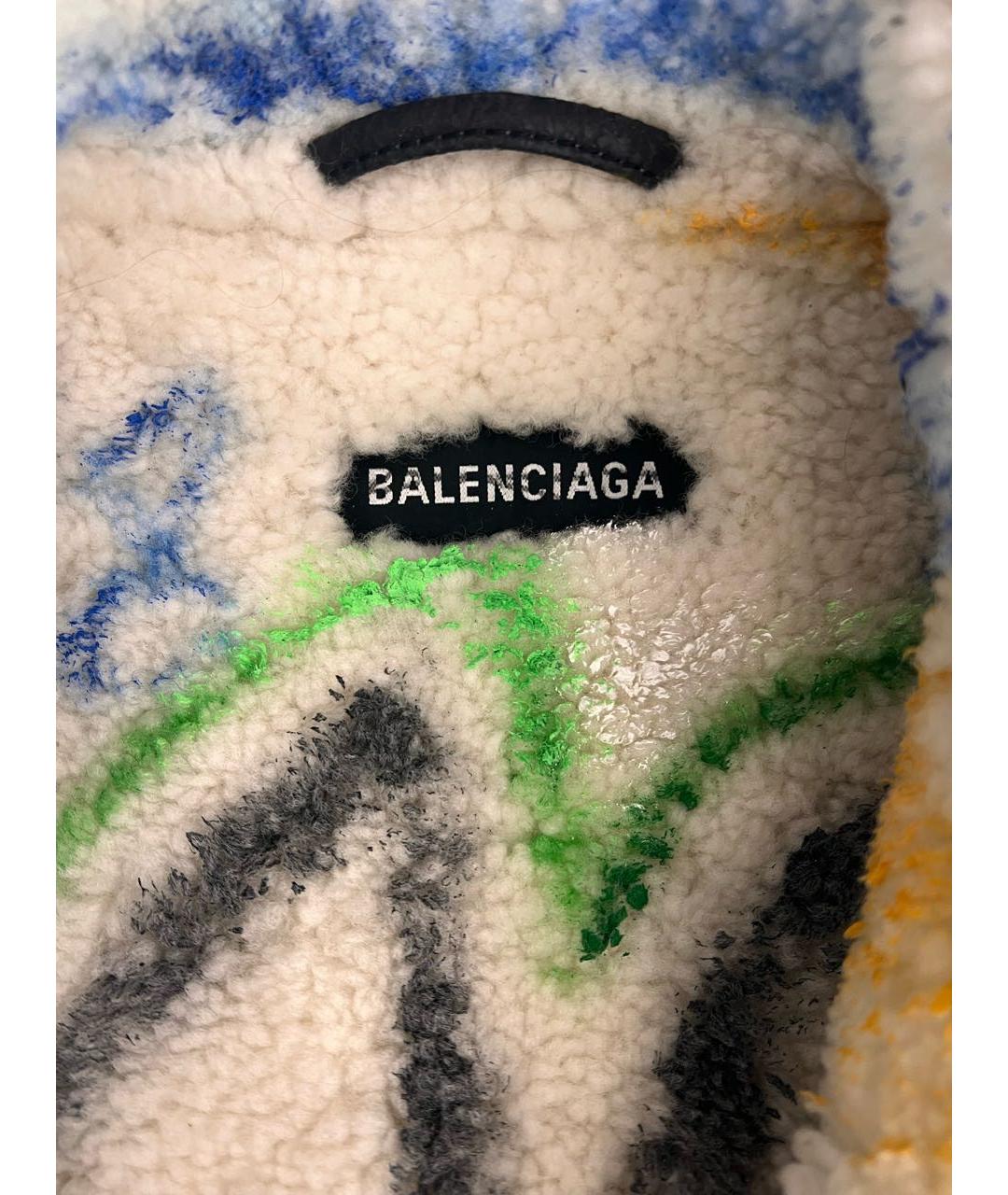 BALENCIAGA Антрацитовая кожаная дубленка, фото 6