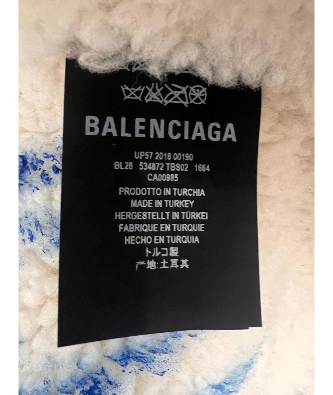 BALENCIAGA Антрацитовая кожаная дубленка, фото 7