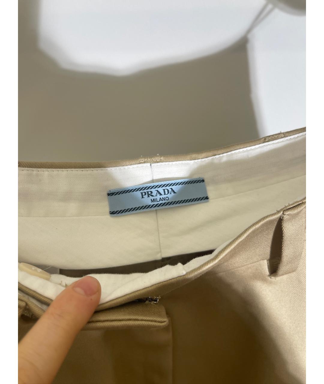 PRADA Коричневая хлопковая юбка миди, фото 2