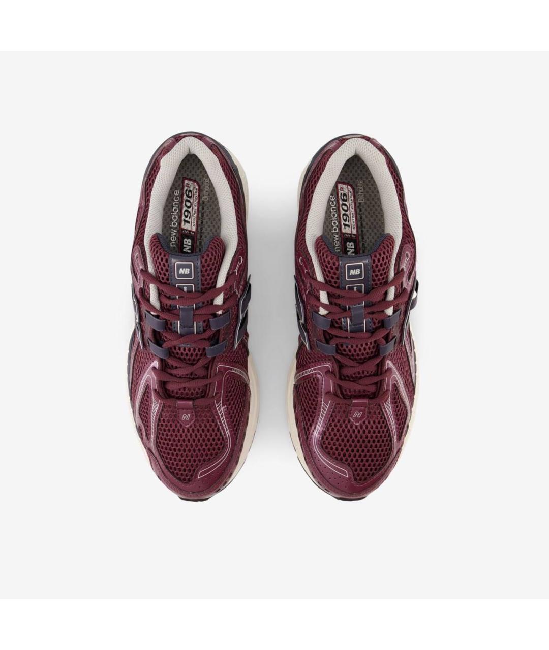 NEW BALANCE Бордовые текстильные низкие кроссовки / кеды, фото 3