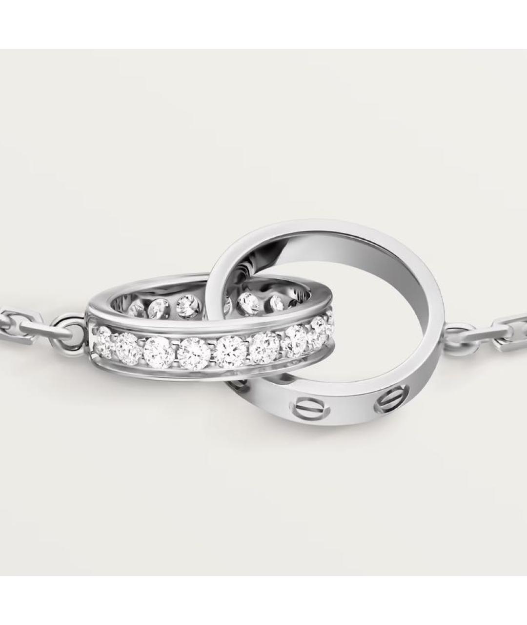 CARTIER Серебрянный браслет из белого золота, фото 2