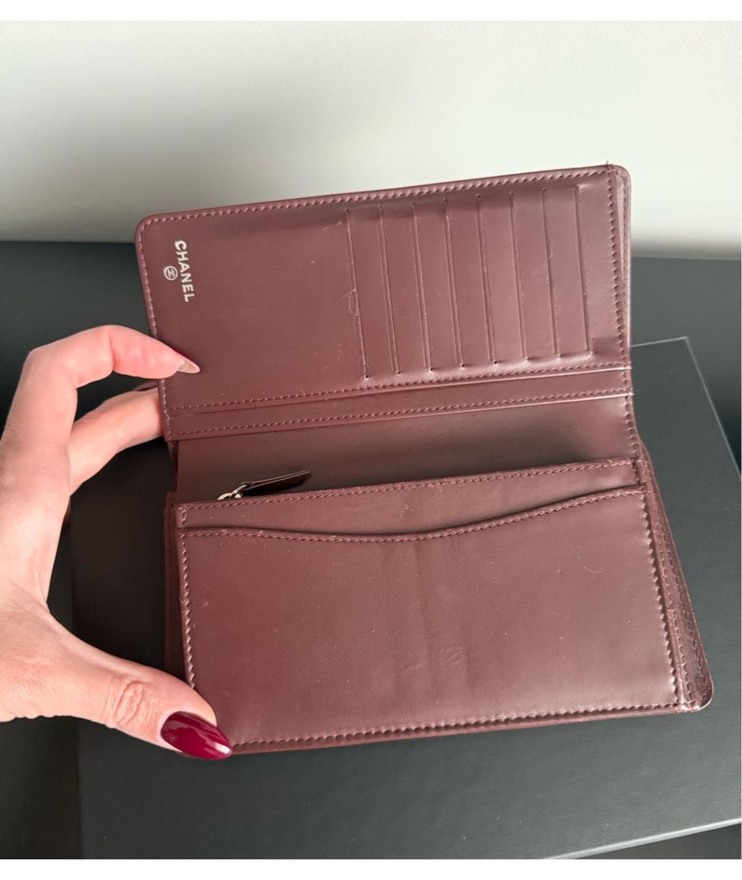 CHANEL Черный кожаный кошелек, фото 3