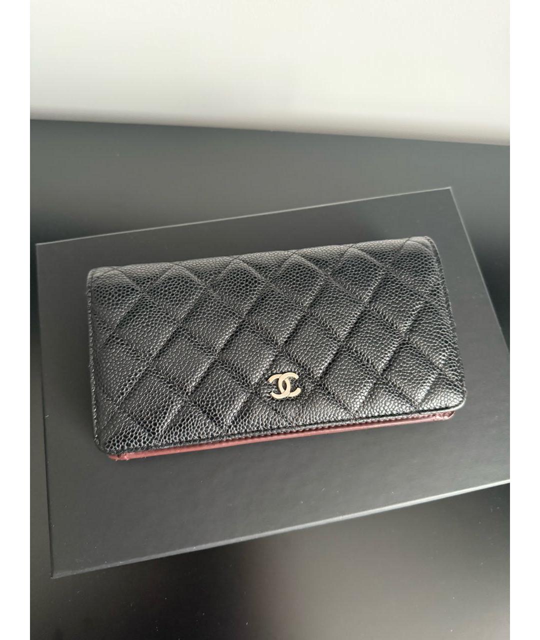 CHANEL Черный кожаный кошелек, фото 7